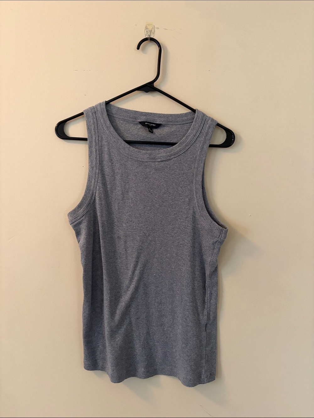 Banana Republic Light Gray Ribbed Knit Tank